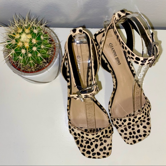 Gianni Bini Leopard Strappy Heels - Size 6 - NWOT! - Picture 6 of 6